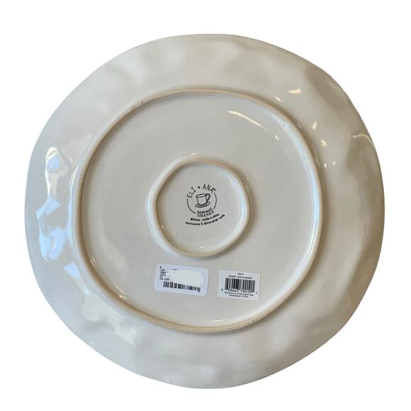 ELI + ANA Whimsy SKIING SANTA Dinner Plate Set of 4 Ceramic Christmas Holiday - Picture 12 of 16